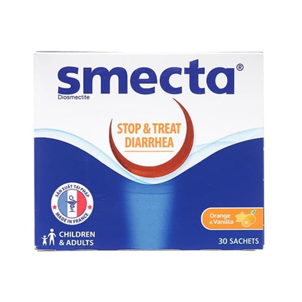 Thuốc trị tiêu chảy Smecta stop and treat diarrhea 30 gói
