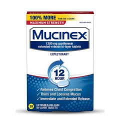 Mucinex Maximum Strength 28 viên : Viên uống cắt cơn ho có đàm, tức ngực