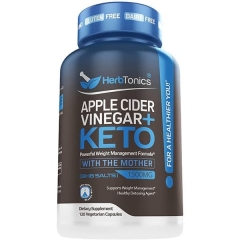 Viên uống giảm cân giấm táo HerbTonics Apple Cider Vinegar+ Keto 1500mg 120 viên