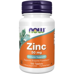 Viên uống bổ sung kẽm tăng cường miễn dịch Now Zinc 50mg 100 viên