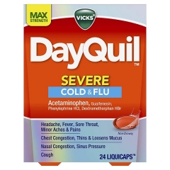 Viên uống giảm ho Vicks DayQuil Cold & Flu Relief 24 LiquiCaps