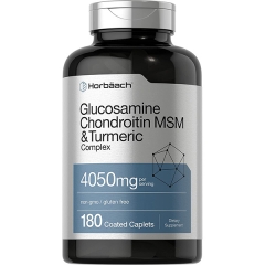 Horbaach Glucosamine Chondroitin with MSM & Turmeric 4050 mg 180 viên - Viên uống hỗ trợ xương khớp 