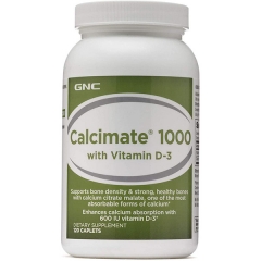 GNC Calcimate 1000, Vitamin D3 120 Viên - Viên Uống Bổ Sung Canxi, Vitamin D3 Giúp Xương Chắc Khỏe.