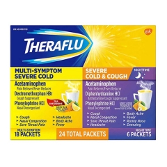 Hỗ trợ cảm và ho Theraflu Multi-Symptom + Nighttime Severe Cold & Cough 24 gói