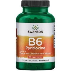 Viên Uống Bổ Sung Vitamin B6 Swanson Vitamin B6 Pyridoxine 100mg 250 Viên