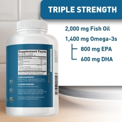 Viên Dầu Cá Dr. Tobias Omega 3 Fish Oil Triple Strength 180 Viên Của Mỹ