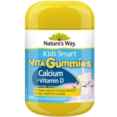 Nature’s Way Kids Smart Vita Gummies Calcium & Vitamin D – Kẹo Bổ Sung Calcium Cho Bé 60 Viên