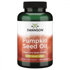  Swanson Pumpkin Seed Oil 1000mg 100 viên - Viên Uống Hỗ Trợ Tuyến Tiền Liệt Từ Bí Ngô