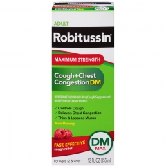 Siro giảm ho, đau ngực Robitussin Cough+Chest Congestion DM MAX 355ml