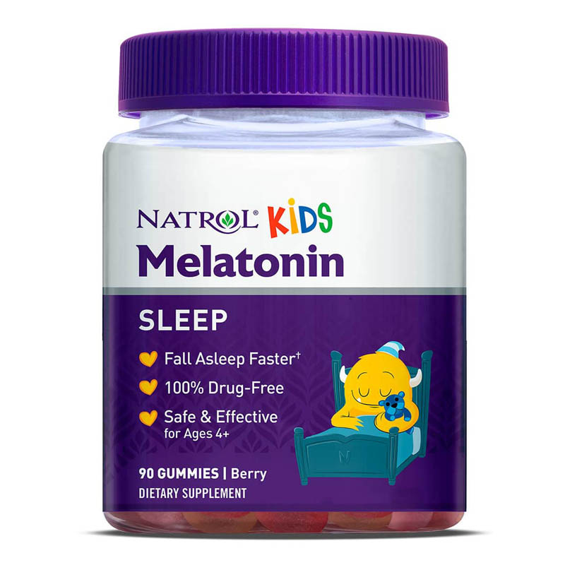 Kẹo dẻo giúp bé ngủ ngon Natrol Kids Melatonin Gummies 90 viên vị Dâu