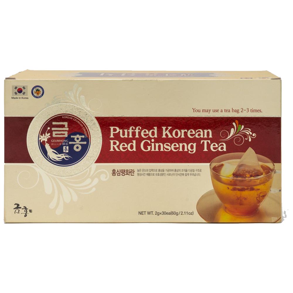 Trà Hồng Sâm Túi Lọc Hàn Quốc Puffed Korean Red Ginseng Tea 30 Gói x 2g