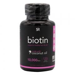 Viên uống Sports Research Biotin 10000mcg cải thiện rụng tóc, kích thích mọc tóc 120 Viên