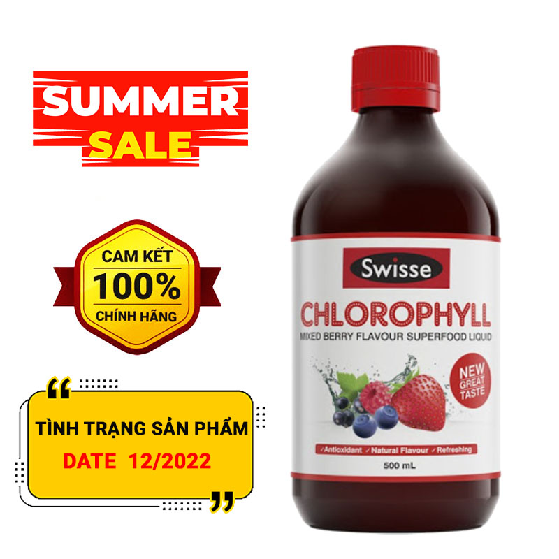 Swisse Chlorophyll Mixed Berry Nước diệp lục vị dâu tây - 500ml của Úc