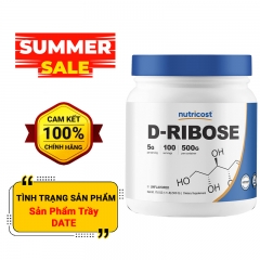 Nutricost D-Ribose Powder 500G - Ngăn ngừa các triệu chứng như chuột rút, đau và cứng cơ bắp