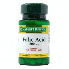 Viên Uống Bổ Sung Axit Folic Nature’S Bounty Folic Acid 800mcg 250 Viên