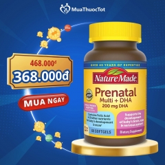 Nature Made Prenatal Multi + DHA - Vitamin Tổng Hợp Cho Bà Bầu Của Mỹ, 60 viên