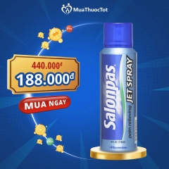 Salonpas® Jet Spray – Dung dịch xịt giảm đau khớp, giảm bầm tím hiệu quả, 118ml