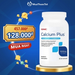 Viên uống hỗ trợ xương khớp, tăng miễn dịch GNC Calcium Plus Magnesium & Vitamin D3 1000 mg 180 viên