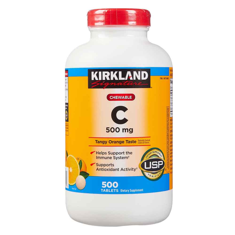Kirkland Viên Nhai Bổ Sung Vitamin C 500mg 500 Viên