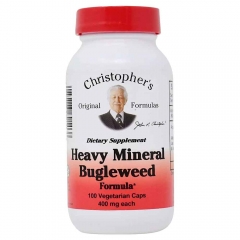 Christopher's Heavy Mineral Bugleweed 400 mg 100 Viên - Hỗ Trợ Phục Hồi Tuyến Giáp.