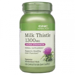 GNC Milk Thistle 1300mg- Viên uống tăng cường chức năng gan, giải độc gan, 60 viên