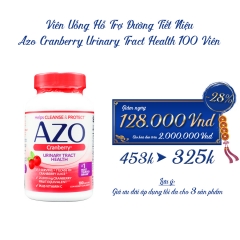 AZO Cranberry Urinary Tract Health 100 viên - Viên Uống Hỗ Trợ Đường Tiết Niệu 