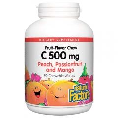 Viên Nhai Bổ Sung Vitamin C Cho Trẻ Natural Factors Kids Chewable Vitamin C 500 mg 90 Viên