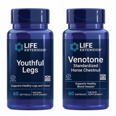 Combo Viên Uống Hỗ Trợ Bệnh Suy Giãn Tĩnh Mạch Chân Life Extension Youthful Legs Và Venotone Của Mỹ