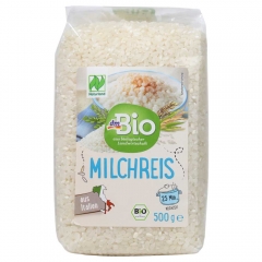 Gạo Sữa Nguyên Chất Milchreis DmBio Nhập Khẩu Đức Túi 500g