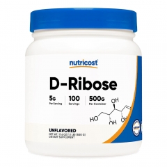 Nutricost D-Ribose Powder 500G - Ngăn ngừa các triệu chứng như chuột rút, đau và cứng cơ bắp