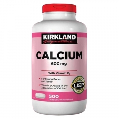 Viên Uống Hỗ Trợ Bổ Sung Canxi Kirkland Calcium 600mg With Vitamin D3 500 Viên