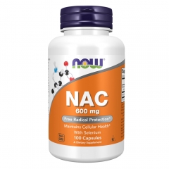 Viên Uống Chống Oxy Hóa Now NAC (N-Acetyl Cysteine) 600 mg with Selenium & Molybdenum 100 Viên