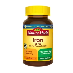 Viên uống bổ sung sắt Iron 65mg Nature Made 365 viên