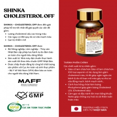 Viên Uống Hỗ Trợ Giảm Mỡ Máu Shinka Cholesterol Off 60 Viên Từ Nhật Bản