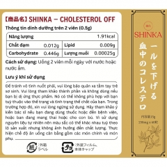 Viên Uống Hỗ Trợ Giảm Mỡ Máu Shinka Cholesterol Off 60 Viên Từ Nhật Bản