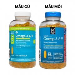 Members Mark Omega 3-6-9 Plus - Viên bổ sung Omega 3 - 6 - 9 bảo vệ tim mạch, tăng cường trí não, 300 viên.